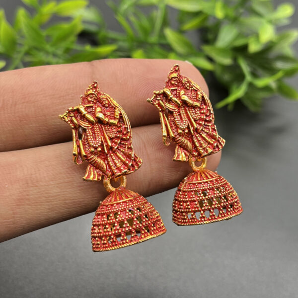 Radha Krishna Ji Earrings For Women And Girls